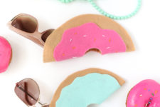 DIY donut sunglasses cases of colorful felt