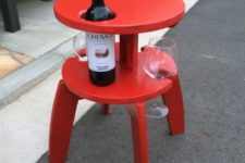 DIY Frosta stool wine table