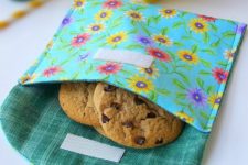 DIY colorful reusable snack bags