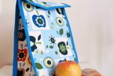 DIY colorful lunch bag with vinyl lining