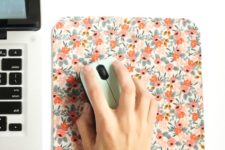 DY retro-inspired floral mouse pad