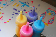 DIY puffy paint in bright colors