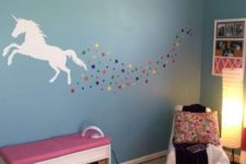04 a unicorn silhouette and stars to spruce up a kids’ room