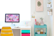 08 a lovely and colorful IKEA icke hack with colorful adhesive vinyl