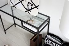 11 a black Vittsjo desk is a comfy nightstand that features much storage space and doesn’t look bulky