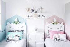 14 a shared nursery with unicorn-shaped beds is the cutest space ever