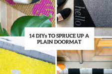14 diys to spruce up a plain doormat cover