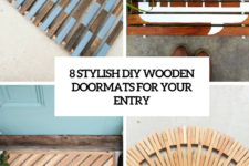 8 stylish diy wooden doormats for your entry cover