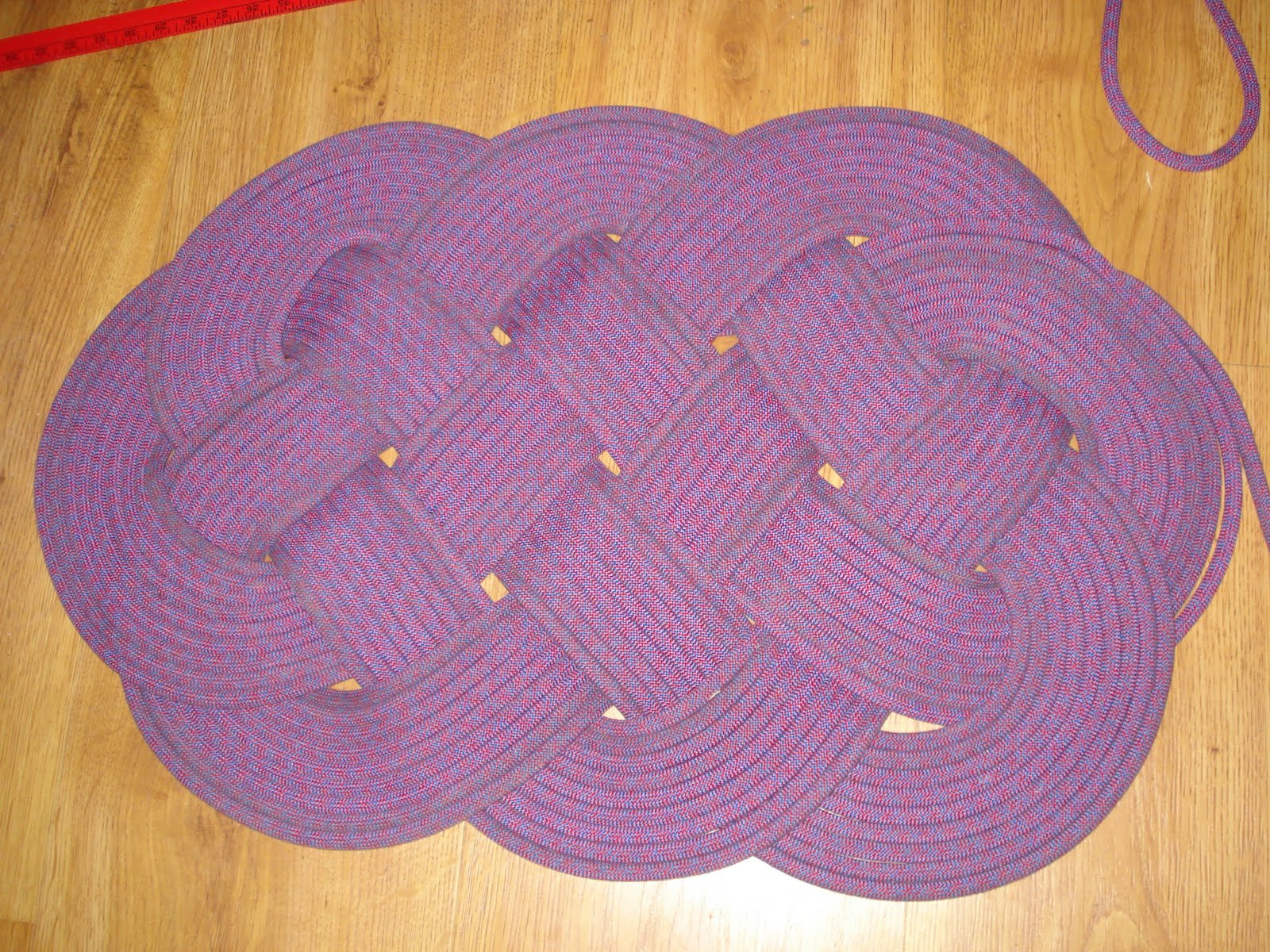 DIY woven ocean plait rug