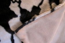 DIY faux fur blanket with backing