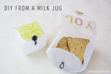 DIY milk jug lunch boxes