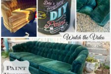 How to repaint an old velvet sofa keeping the texture