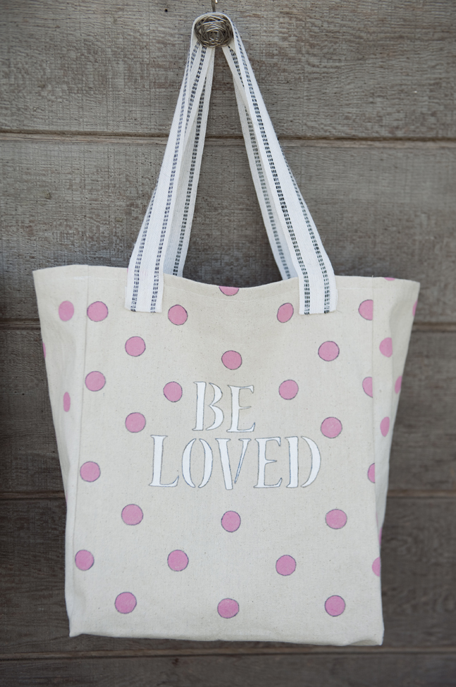 DIY canvas market tote decorated with pens and paints (via fabyoubliss.com)