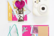 DIY colorful glam travel journal with zebras