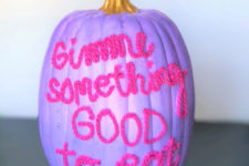 DIY no carve yarn message pumpkins
