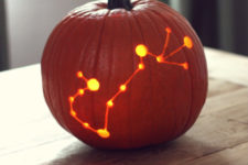 DIY Zodiac constellation pumpkin
