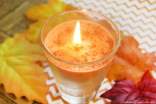 DIY pumpkin spice fall-colored soy candles
