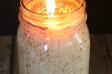 DIY fall cinnamon spiced vanilla candle
