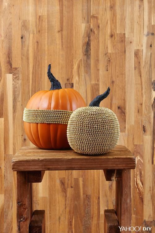 DIY beaded pumpkins for fall (via www.yahoo.com)