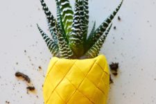 DIY oven clay pinapple magnetic  planters