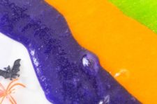 DIY stretchy colorful slime for Halloween
