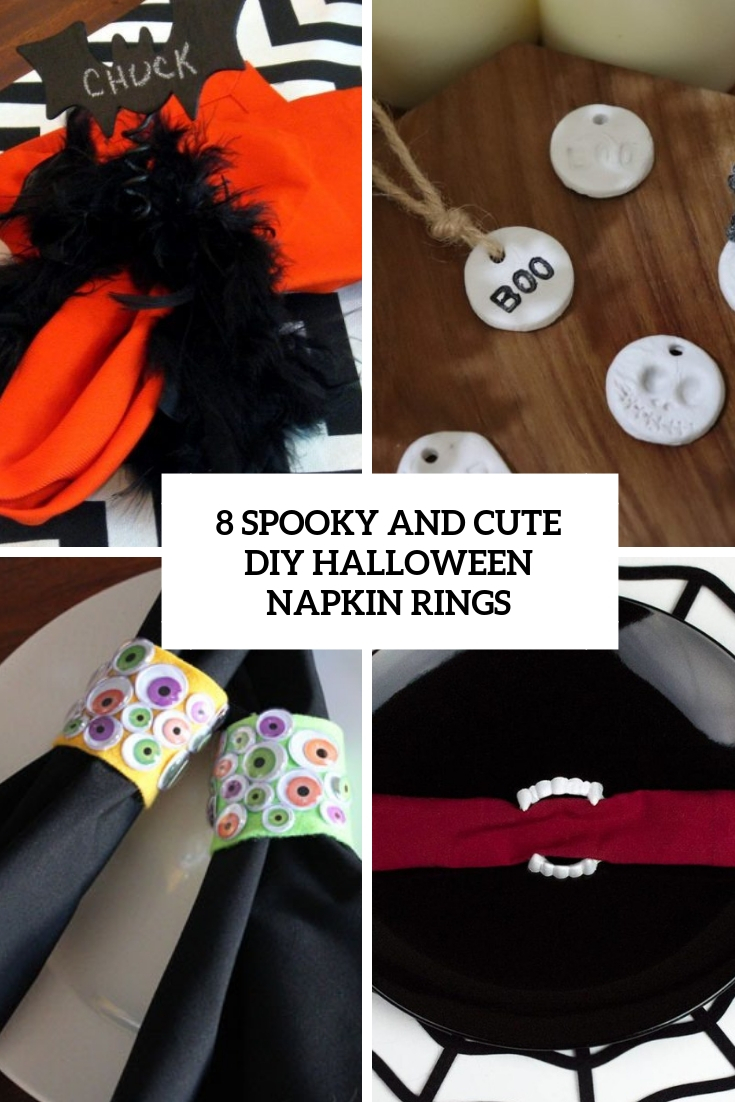 8 spooky and cute diy halloween napkin rings cover