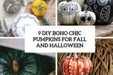 9 boho chic pumpkins for fall and halloween cover