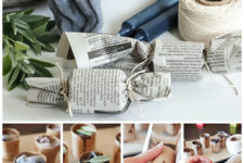 DIY firestarters with herbs, lint, toilet paper rolls