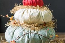 DIY Cinderella pumpkins of fabric
