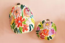 DIY fresh floral pumpkin to paint yourself