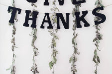 DIY block letter Thanksgiving garland