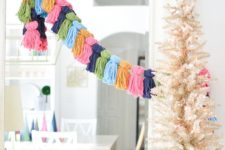 09 a colorful tassel garland is right what you need if your Christmas tree is plain and neutral