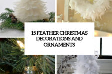 15 feather christmas decorations and ornaments cover