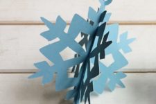 DIY 3D paper snowflake Christmas ornaments