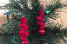 DIY crochet jingle bell Christmas ornament