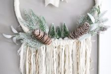 DIY winter style boho chic wreath