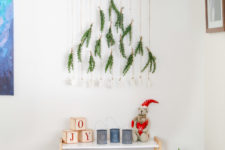 DIY boho chic wall hanging for Christmas