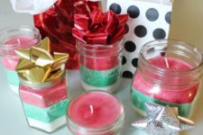 DIY multi scented and multi layered Christmas candles