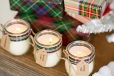 DIY Christmas scented candles with soft fragrances
