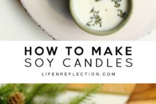DIY blue spruce scented Christmas candles