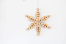 DIY wooden bead star-shaped Christmas ornaments