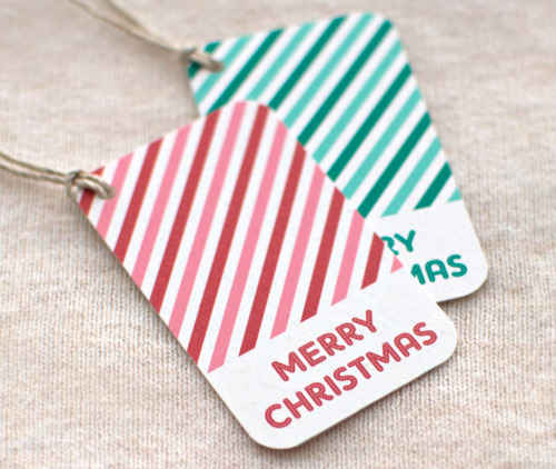 DIY striped candy cane gift tags for Christmas (via blog.happydappybits.com)