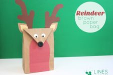 DIY fun and whimsy reindeer paper bag for Christmas