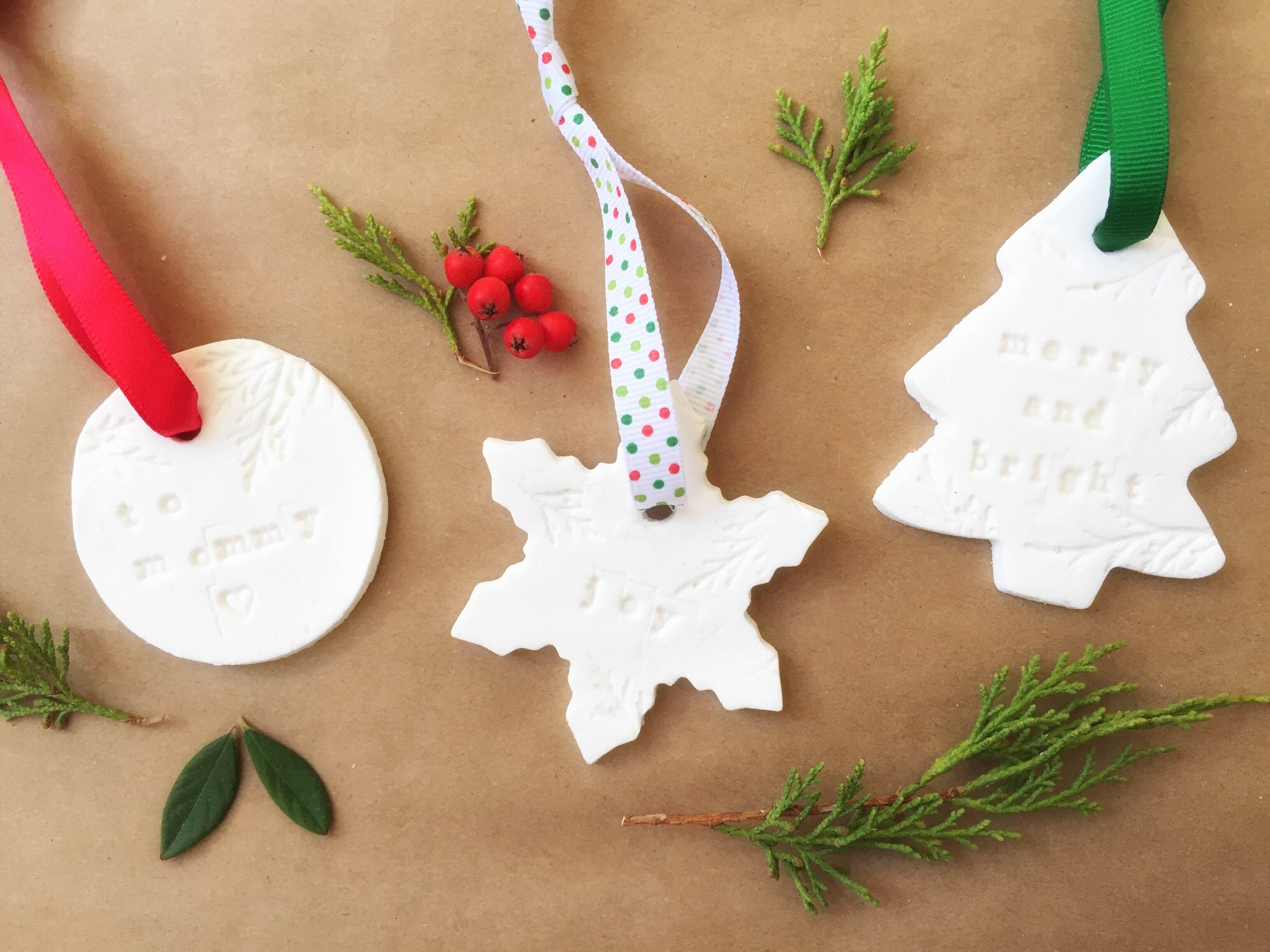 DIY printed and cutout salt dough Christmas ornaments (via www.kiwico.com)