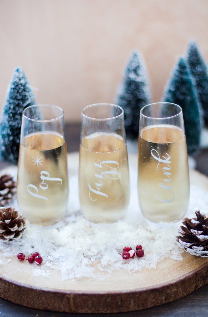 DIY champgane flutes with calligraphy