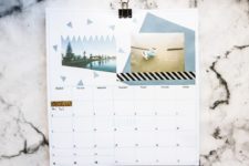 DIY personalized calendar with photos
