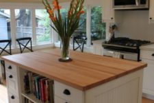 04 IKEA Expedit renovated into a chic farmhouse kitchen island is a great idea for a modern rustic kitchen