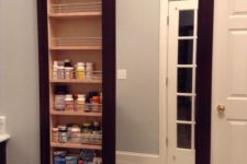 04 a built-in medicine cabinet behind the mirror with a sliding door is a very smart idea