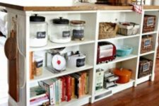 13 a Billy bookcase by IKEA into a double-duty kitchen island – for cooking and for storage