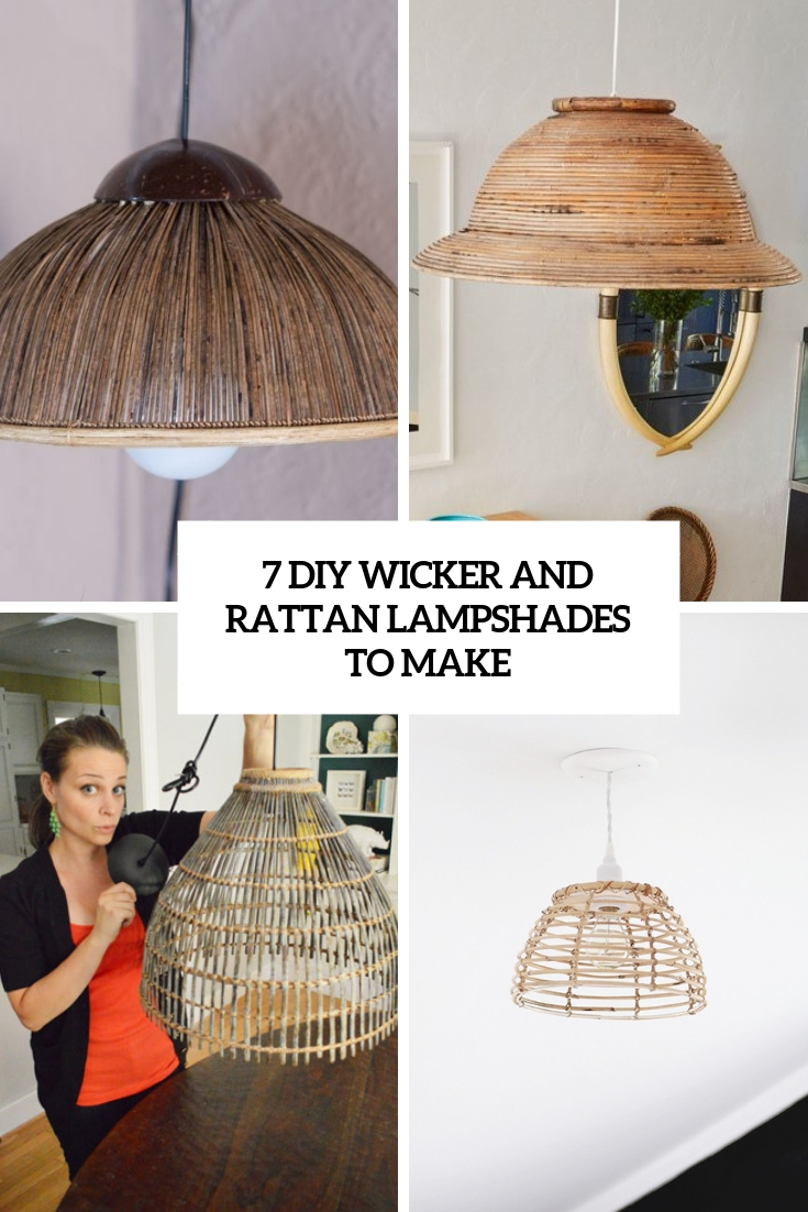 diy wicker and rattan lampshades to make cover